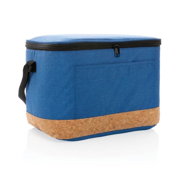 Obrázky: Chladiaca taška XL s korkovým detailom, modrá, Obrázok 6