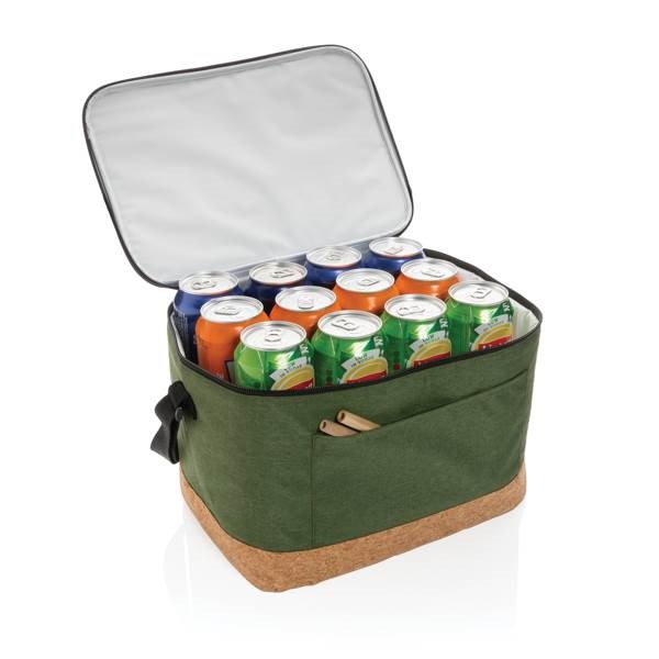 Obrázky: Chladiaca taška XL s korkovým detailom, Zelená, Obrázok 5