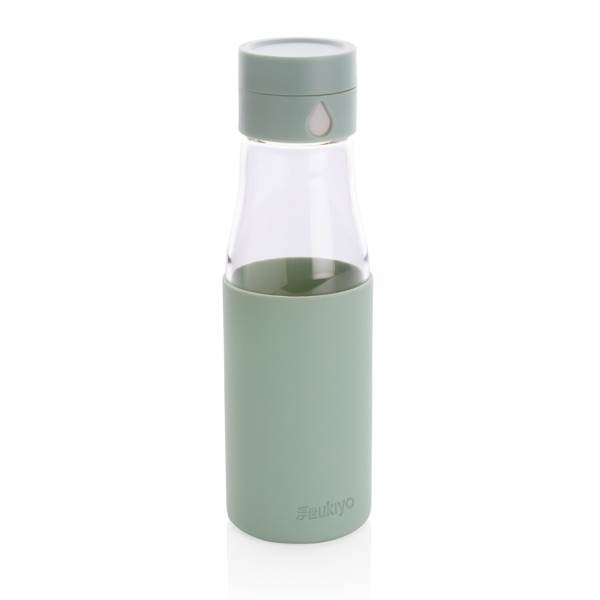 Obrázky: Sklenená fľaša Ukiyo sledujúca pitný režim, Zelená