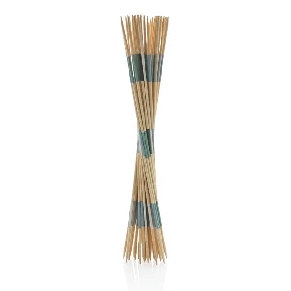 Obrázky: Veľká sada hry mikádo z bambusu, hnedá