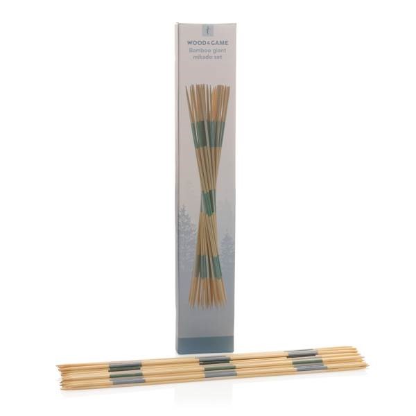 Obrázky: Veľká sada hry mikádo z bambusu, hnedá, Obrázok 5