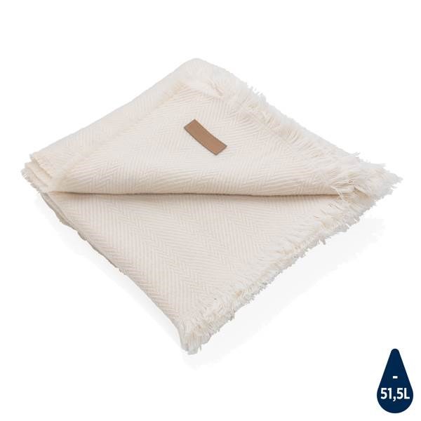 Obrázky: Biela tkaná deka Ukiyo 130x150cm, Polylana® AWARE, Obrázok 1