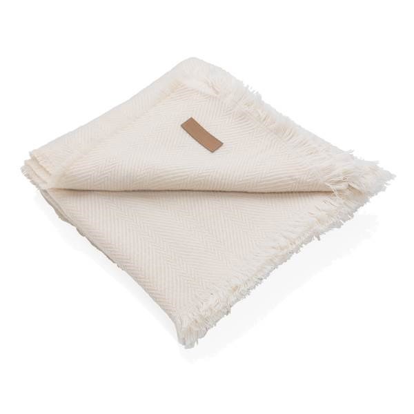 Obrázky: Biela tkaná deka Ukiyo 130x150cm, Polylana® AWARE, Obrázok 3