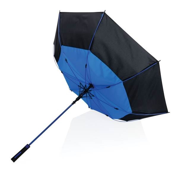 Obrázky: Modrý voči vetru odolný auto-open dáždnik Impact, Obrázok 3