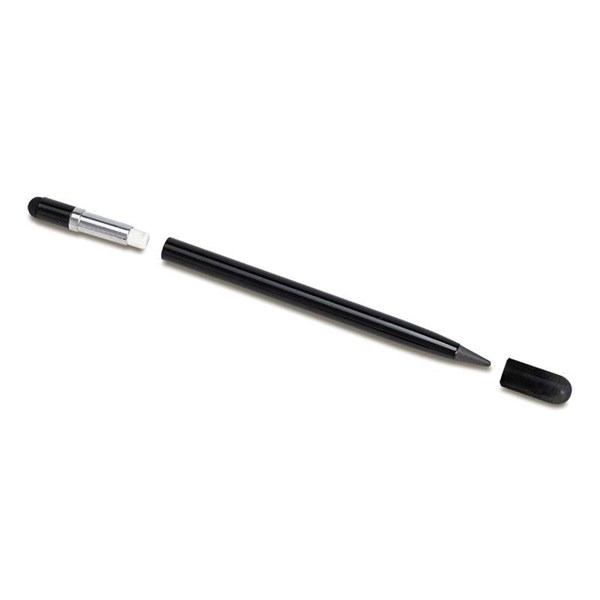 Obrázky: Dlhoveká ceruzka bez tuhy, guma a stylus,čierna