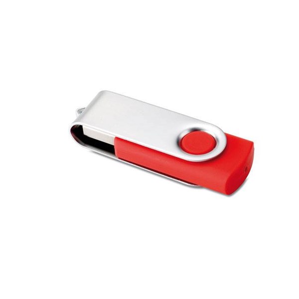 Obrázky: Strieborno-červený USB flash disk 16GB