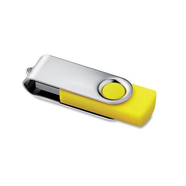 Obrázky: Strieborno-žltý USB flash disk 16GB, Obrázok 1