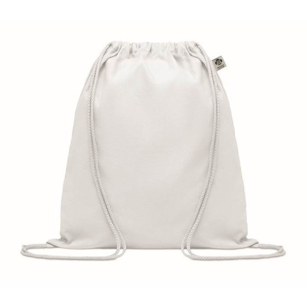 Obrázky: Sťahovací ruksak z bio bavlny, biely