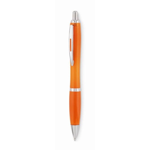 Obrázky: Oranžové plastové guličkové pero z RPET