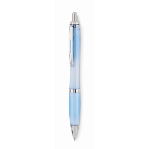 Obrázky: Svetlomodré plastové guličkové pero z RPET