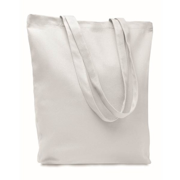 Obrázky: Biela nákupná plátená taška s dlhými ušami, Obrázok 1