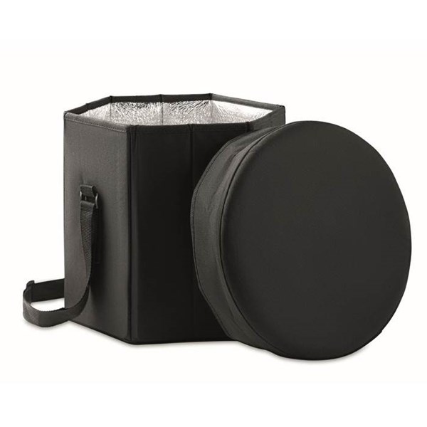 Obrázky: Chladiaca  taška ako stolička alebo stolík, čierna