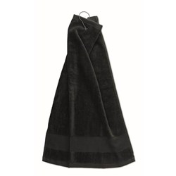 Obrázky: Čierny bavlnený golfový uterák
