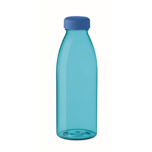 Obrázky: Transparentná tyrkysová RPET fľaša 500 ml