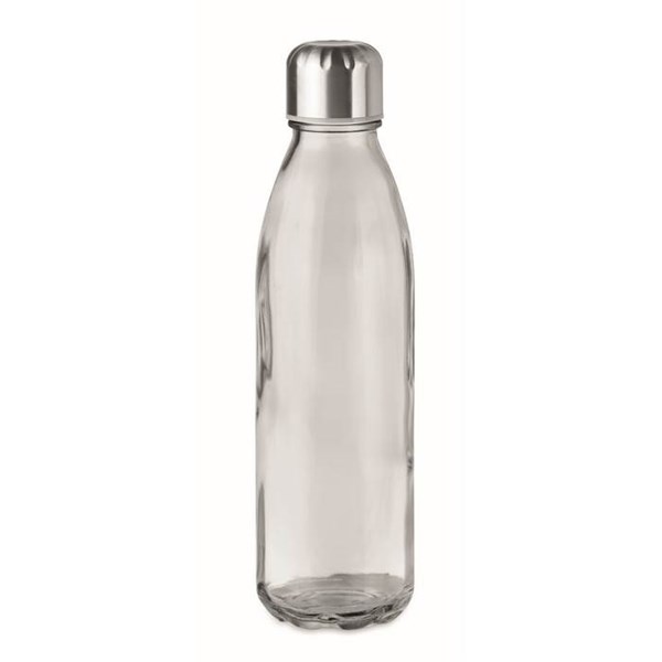 Obrázky: Sklenená fľaša na pitie 650 ml, šedá, Obrázok 1