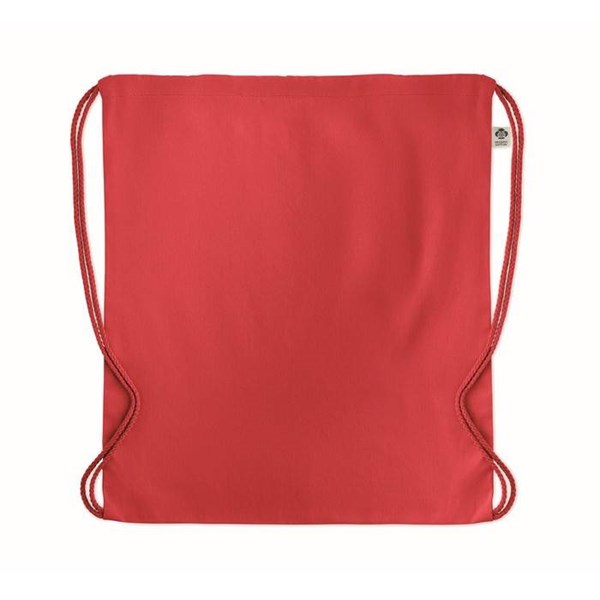 Obrázky: Sťahovací ruksak z bio bavlny, červený, Obrázok 2