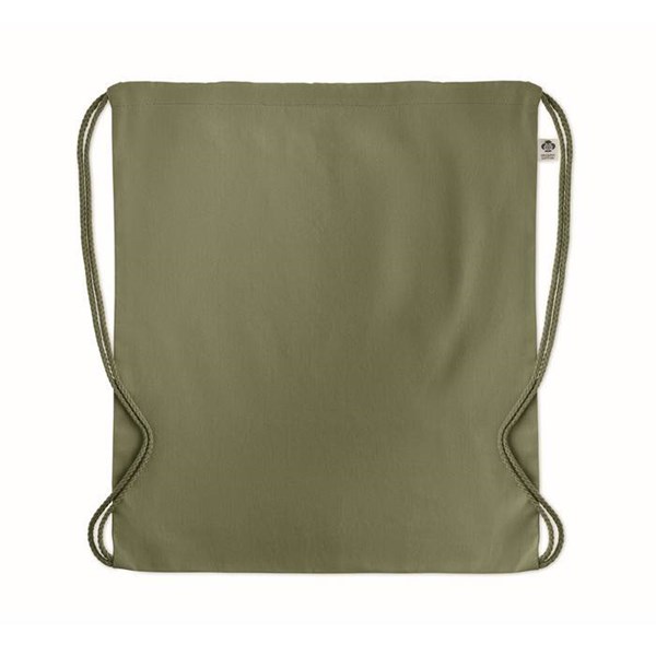Obrázky: Sťahovací ruksak z bio bavlny, zelený, Obrázok 6