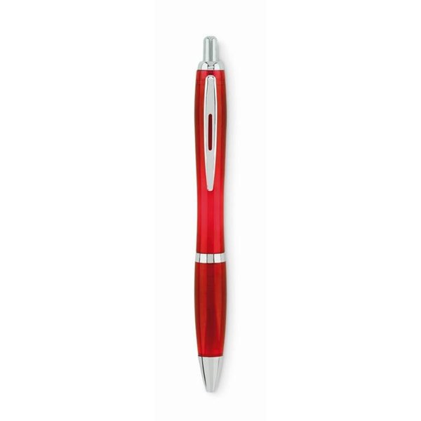 Obrázky: Červené plastové guličkové pero z RPET, Obrázok 3