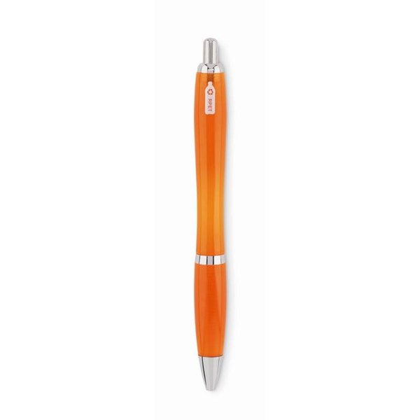 Obrázky: Oranžové plastové guličkové pero z RPET, Obrázok 4
