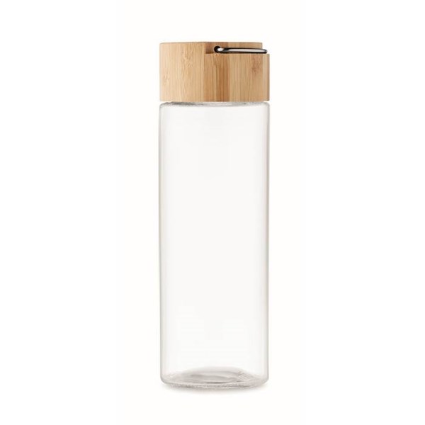 Obrázky: Transparentná sklenená fľaša s bambusovým viečkom, Obrázok 9