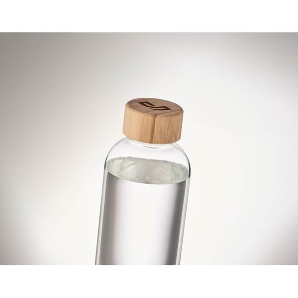 Obrázky: Transparentná sklenená fľaša s bambusovým viečkom, Obrázok 8
