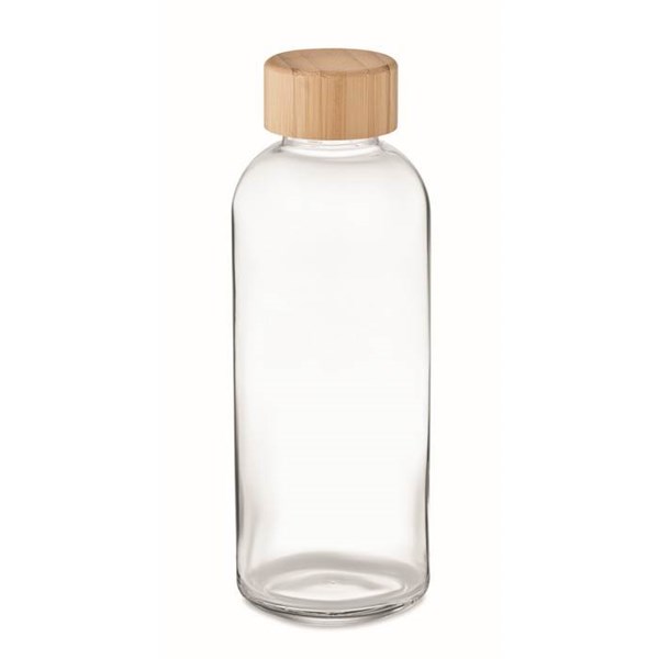 Obrázky: Transparentná sklenená fľaša s bambusovým viečkom, Obrázok 12