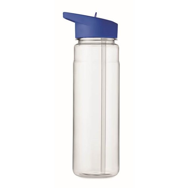 Obrázky: Fľaša RPET 650ml so slamkou, stredne modré viečko, Obrázok 6