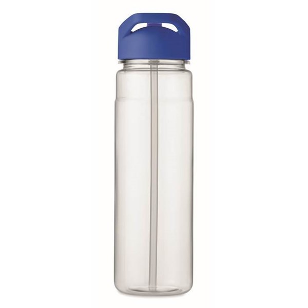 Obrázky: Fľaša RPET 650ml so slamkou, stredne modré viečko, Obrázok 7