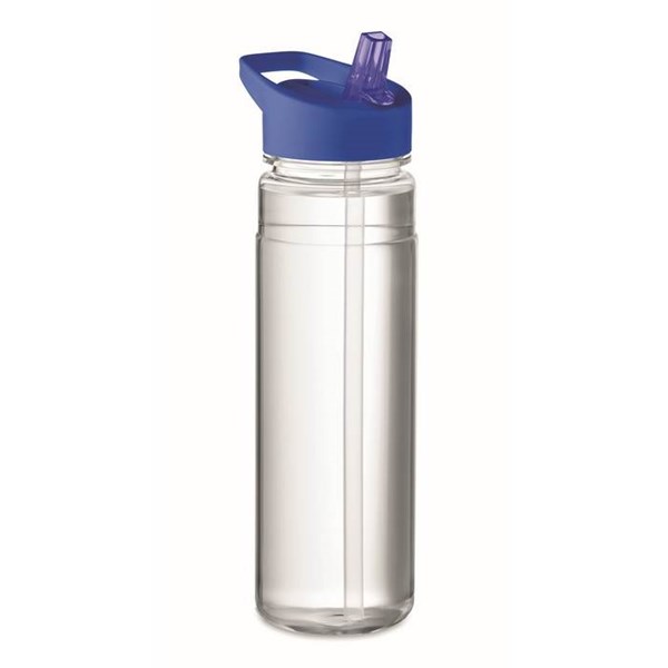 Obrázky: Fľaša RPET 650ml so slamkou, stredne modré viečko, Obrázok 8