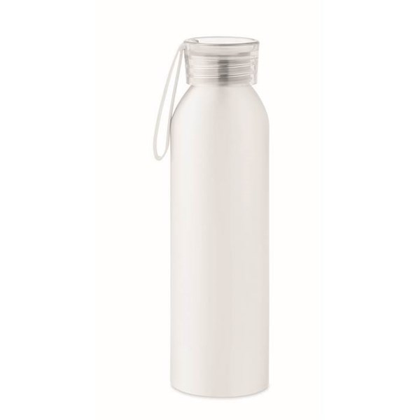 Obrázky: Biela hliníková fľaša 600ml so silikón. pútkom, Obrázok 4