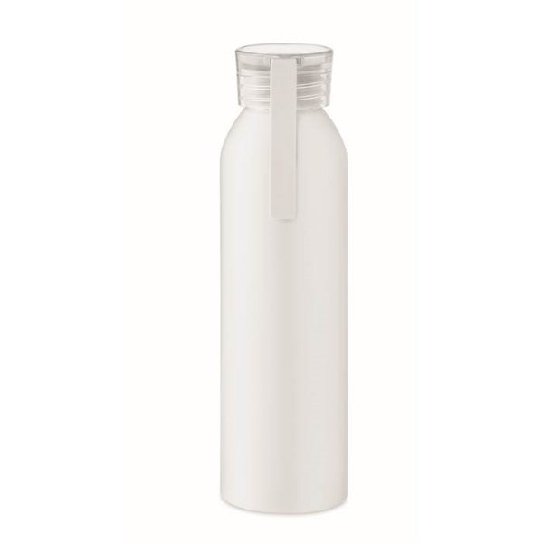 Obrázky: Biela hliníková fľaša 600ml so silikón. pútkom, Obrázok 5