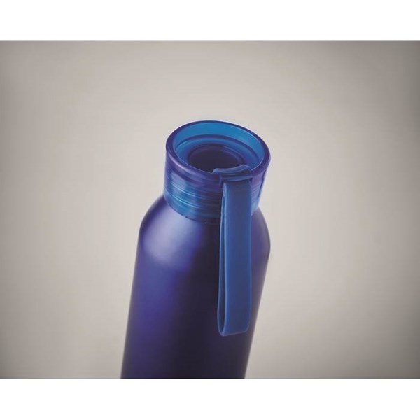 Obrázky: Modrá hliníková fľaša 600ml so silikón. pútkom, Obrázok 2