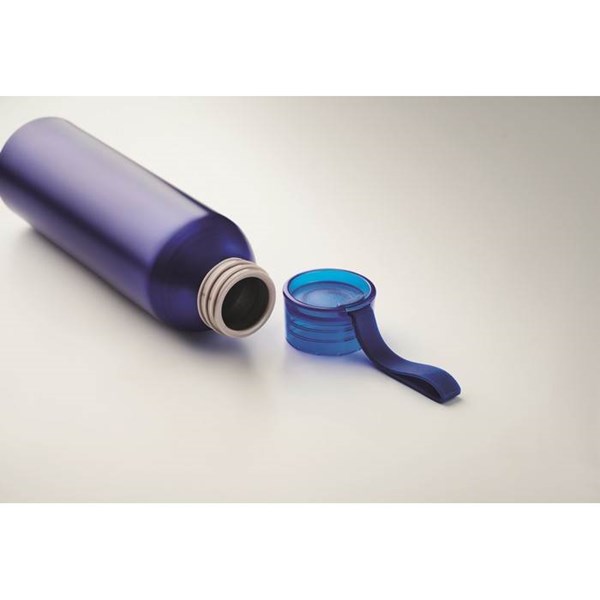 Obrázky: Modrá hliníková fľaša 600ml so silikón. pútkom, Obrázok 3