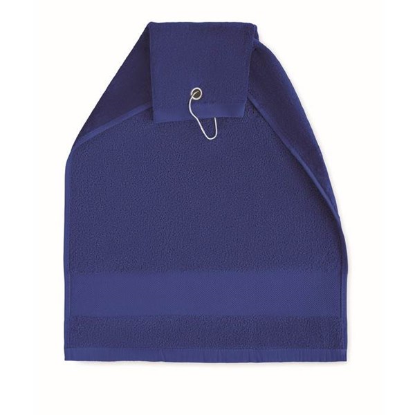 Obrázky: Modrý bavlnený golfový uterák, Obrázok 5