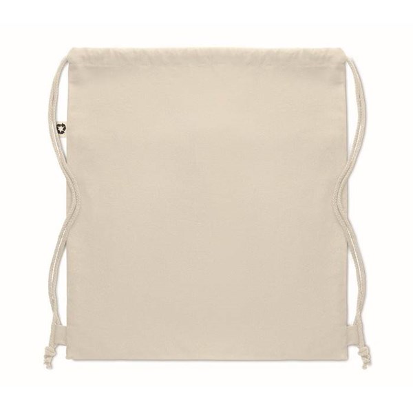 Obrázky: Sťahovací ruksak z bavlny béžový, Obrázok 5