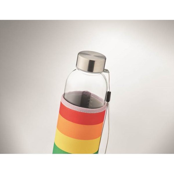 Obrázky: Sklenená fľaša vo farebnom neoprénovom puzdre, Obrázok 3
