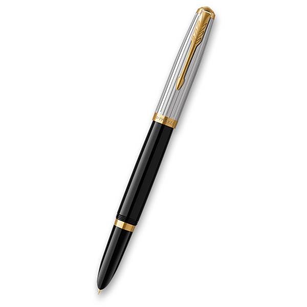 Obrázky: Parker 51 Premium Black GT plniace pero, hrot M, Obrázok 1