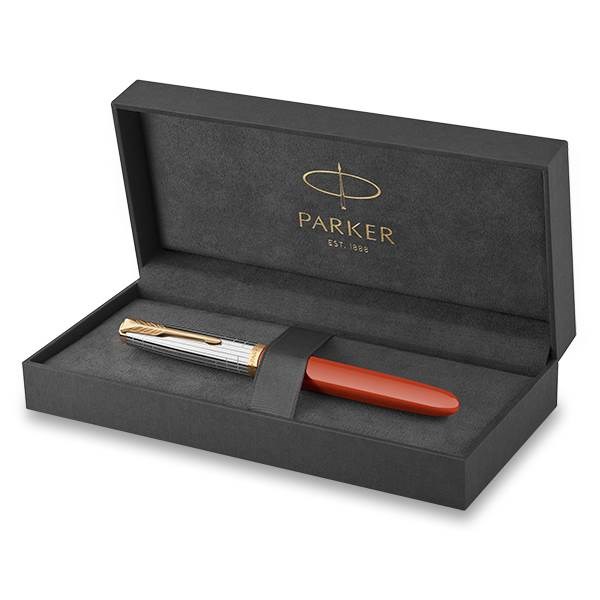 Obrázky: Parker 51 Premium Rage Red GT plniace pero, hrot M, Obrázok 2