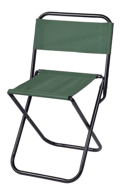 Obrázky: Pevná skladacia stolička s opěradlem, zelená, Obrázok 1