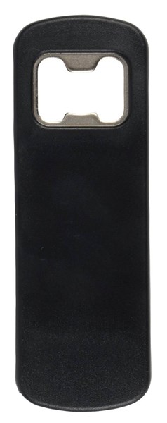 Obrázky: Čierny plastový otvárač na fľaše s magnetom