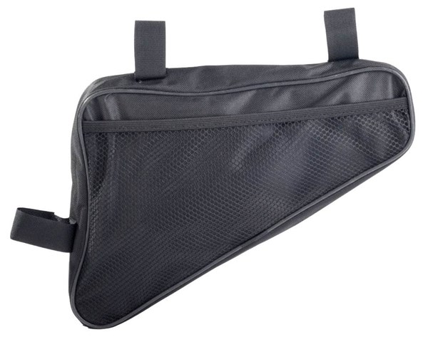 Obrázky: Čierna polyest.taška na rám bicykla, reflexný pruh, Obrázok 2