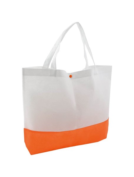 Obrázky: Oranžovo biela plážová taška netkaná textília