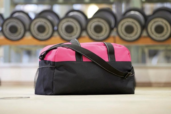 Obrázky: Jednoduchá športová fitness taška, ružová, Obrázok 2