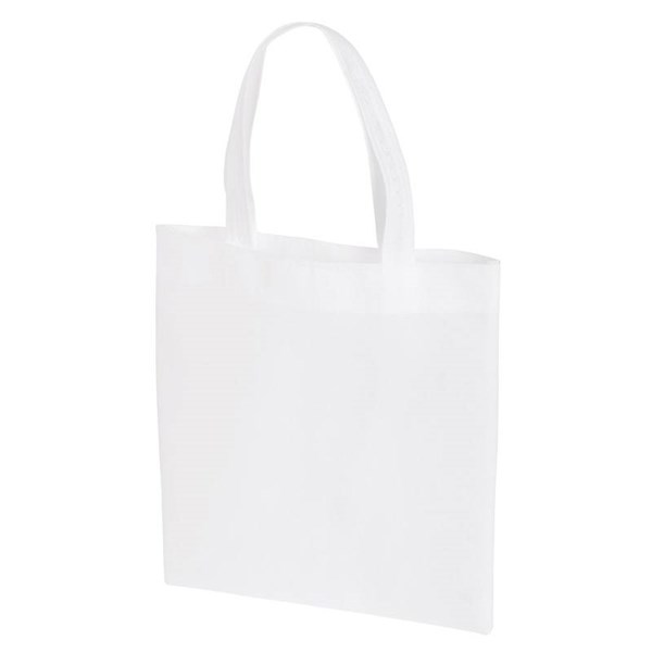 Obrázky: Malá nákupná taška netkaná textília, biela