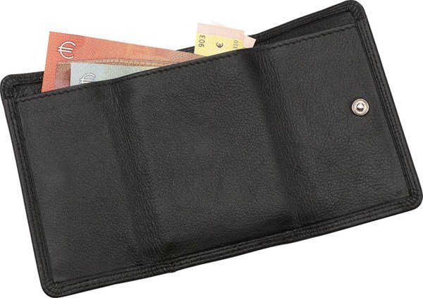 Obrázky: Čierna skladacia pánska peňaženka,vonkajšie vrecko, Obrázok 3
