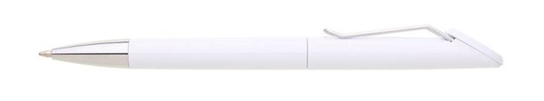 Obrázky: Celé biele guličkové pero NELA s kovovým klipom, Obrázok 2