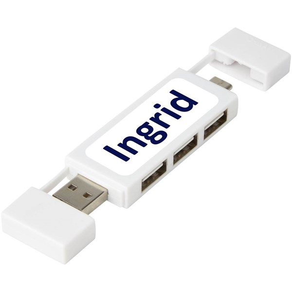 Obrázky: Duálny rozbočovač USB 2.0 biela, Obrázok 3