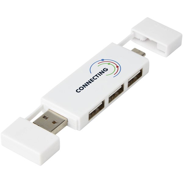 Obrázky: Duálny rozbočovač USB 2.0 biela, Obrázok 7