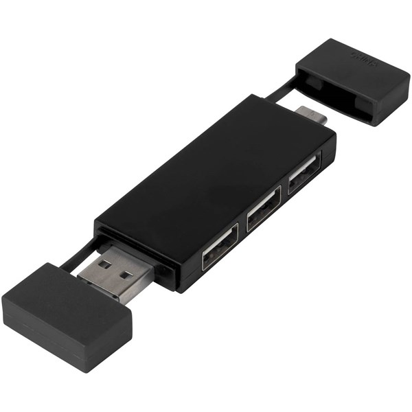 Obrázky: Duálny rozbočovač USB 2.0 čierna