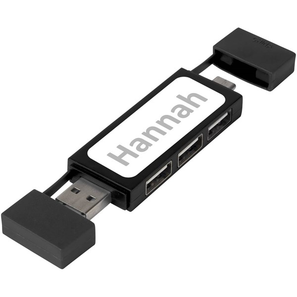 Obrázky: Duálny rozbočovač USB 2.0 čierna, Obrázok 3